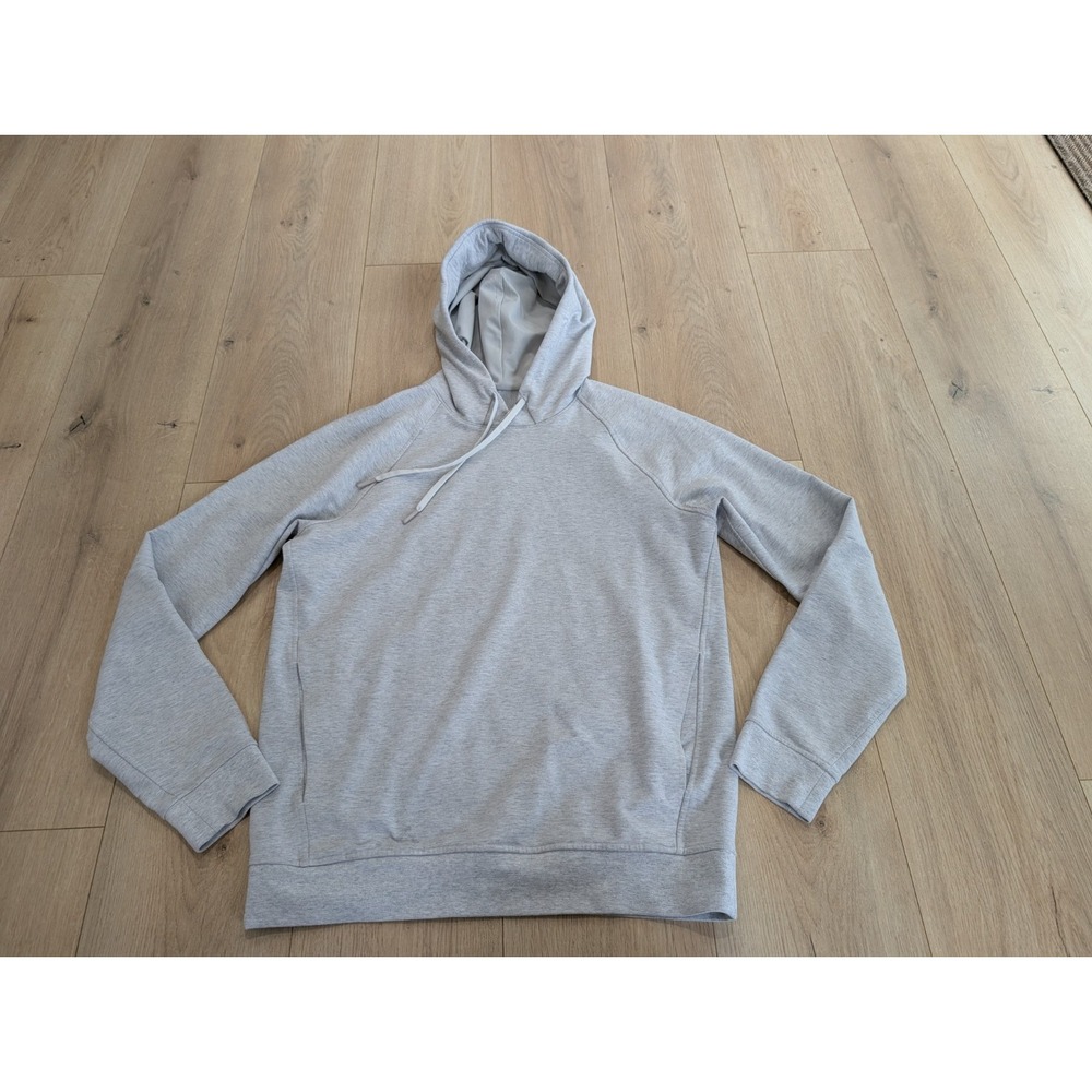 Lululemon City Sweat Pullover Hoodie Heathered Ultra Light Grey Size Small